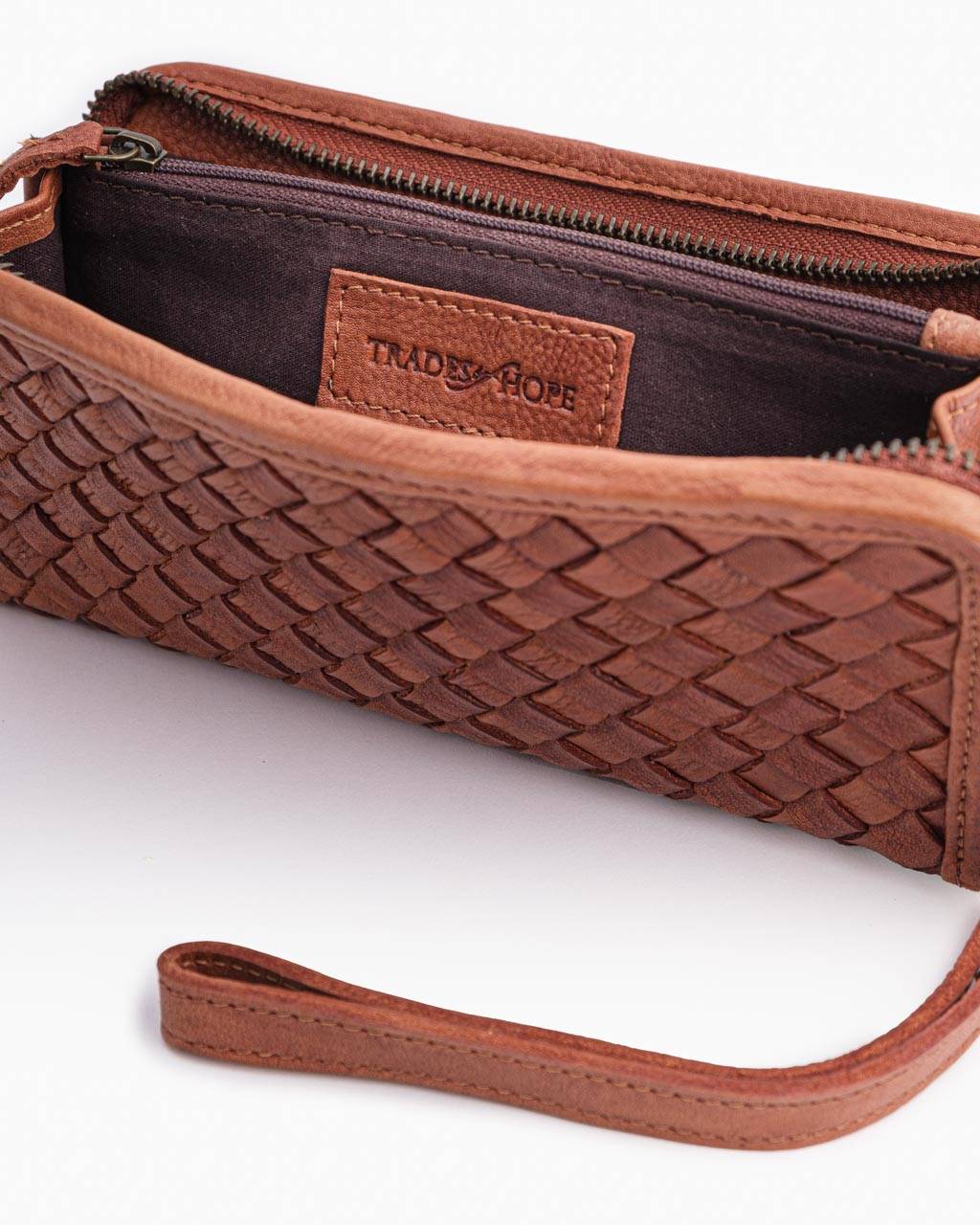 Leather Traveler Wristlet from India