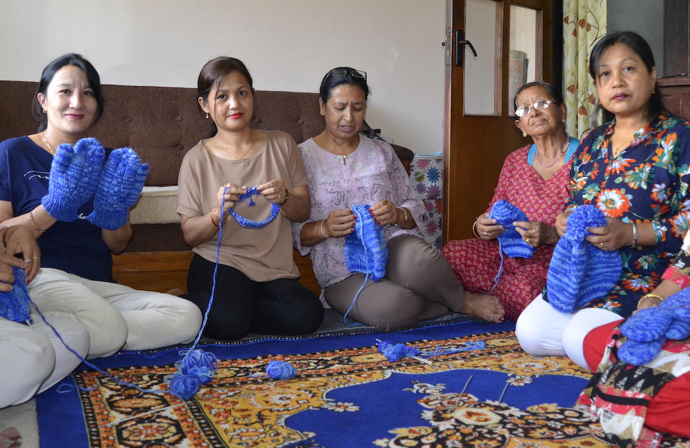 Rita and Knitting Artisans in Nepal