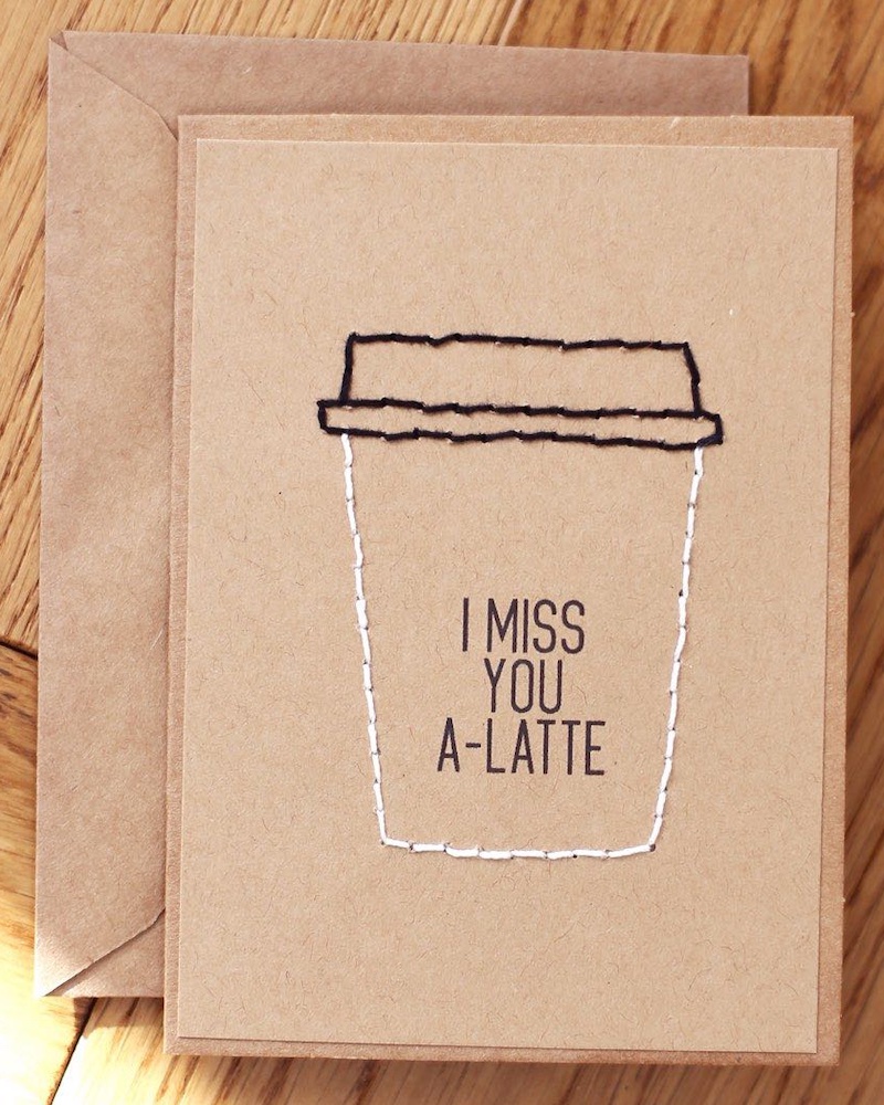 I Miss You A-Latte Card from Haiti
