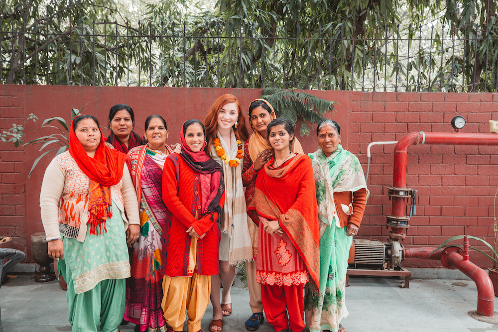 Trades of Hope founder, Elisabeth, with Artisans in India