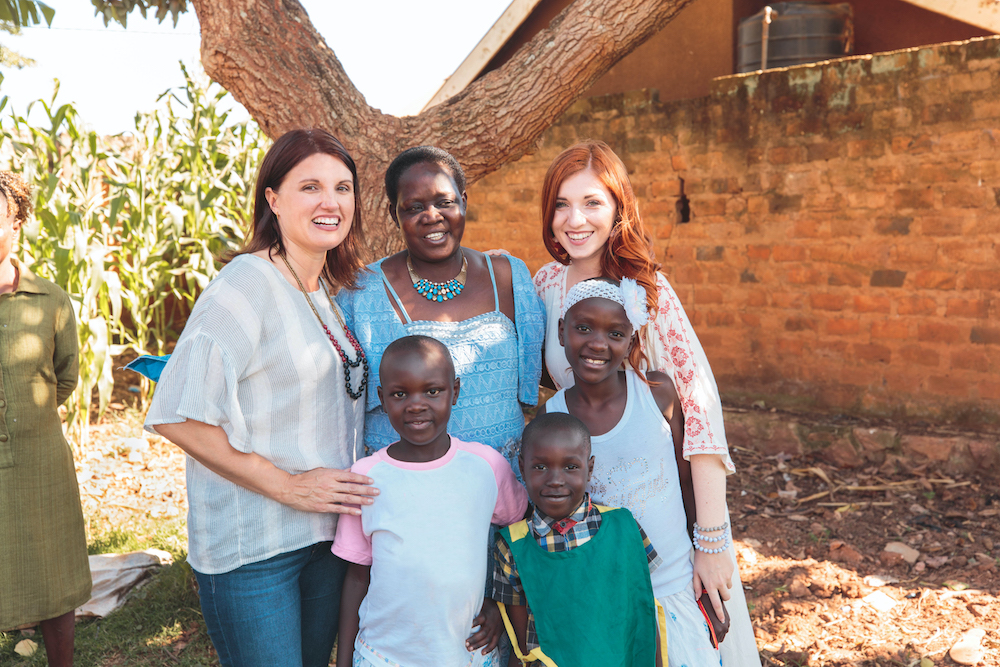 Gretchen and Elisabeth with Florence in Uganda.