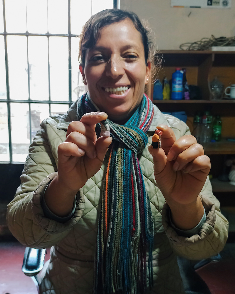 Adela, Peruvian Match Box Nativity Artisan in Peru
